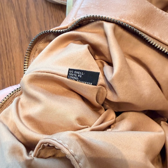 Madison West Classic Tan Shoulder Purse w/ Metal Accents - Picture 11 of 11